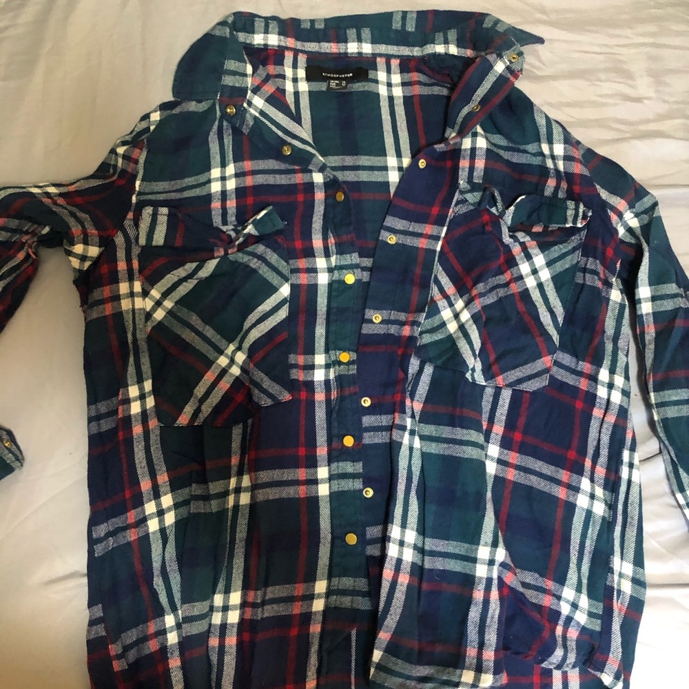 Plaid lightweight button down